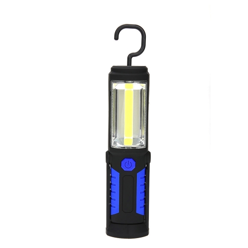 Portatile PANNOCCHIA LED lavoro luce magnete Garage torcia elettrica Stand appeso Flash Light Pieghevole lampada torcia con gancio per auto riparazione Sport campeggio esterno casa officina caccia (di batterie AA rosso)