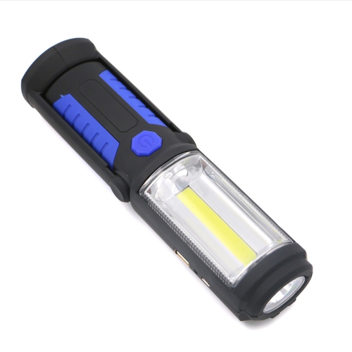 

Portable COB LED Work Light Magnet Garage Flashlight Stand Hanging Flash Light Folding Torch Lamp with Hook for Car Repair Sport Outdoor Camping Household Workshop Hunting (By AA Batteries Red)