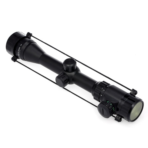 

3-9X32 Riflescope Red and Green Mil-dot Illuminated Hunting Scope with Free Mounts