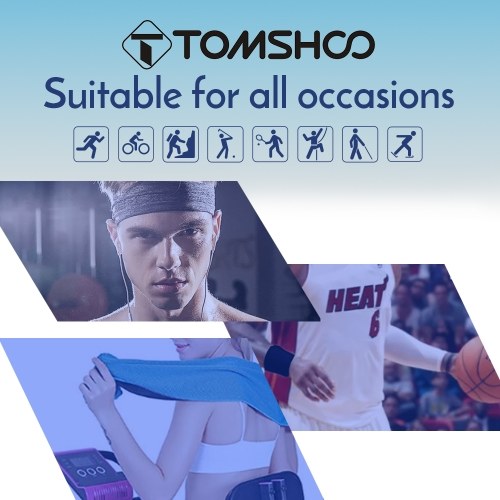 

TOMSHOO 8шт. Комплект 2 браслета + 4 браслета для спорта + 1 охлаждающее полотенце для бега, йоги, тренировки в тренажерном зале