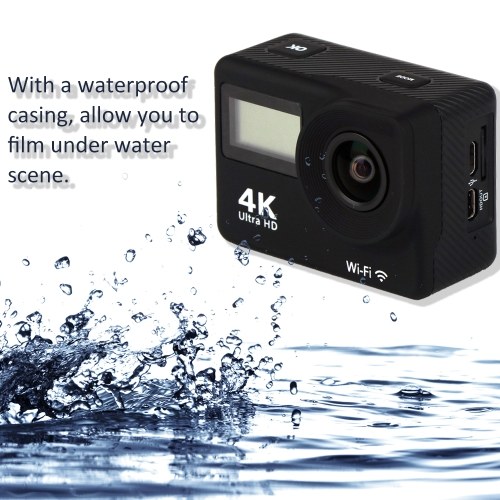 

Sports Action Outdoor Camera Waterproof Dual Screen Sport Camera Wide Angle WiFi 4K HD 720P DVR Cam USB with Remote Control Touch-Screen