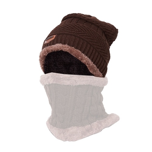 Sombrero de felpa de invierno de punto Beanie cálido