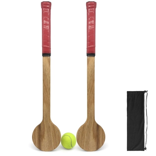 Tennis Training Racket with Tennis Ball Set Wooden Tennis Accuracy Practice Racket Tennis Training Aid