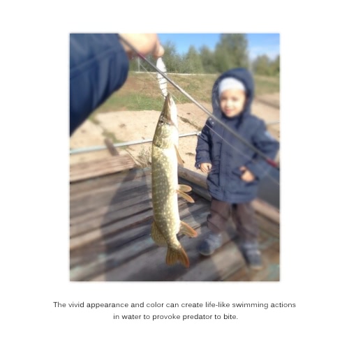 

Lixada 85mm 11g 3.3 "6-сегментный многолопастный промысел Жёсткий приманка Minnow Swimbait Bait 2 Treble VMC Hooks