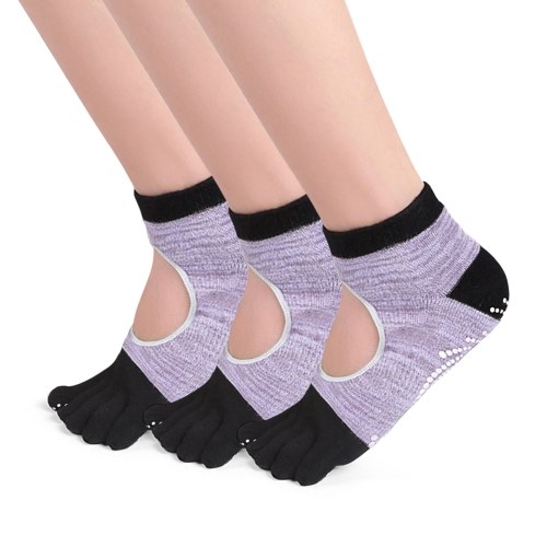 

Non Slip Full Toe Yoga Socks with Grips for Women Pilates Barre Dance Fitness