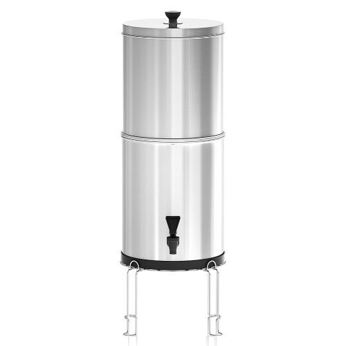 Gravity Water Filter System Water Filtration Bucket with Stand for Home Outdoor Camping Hiking Emergency Preparedness 