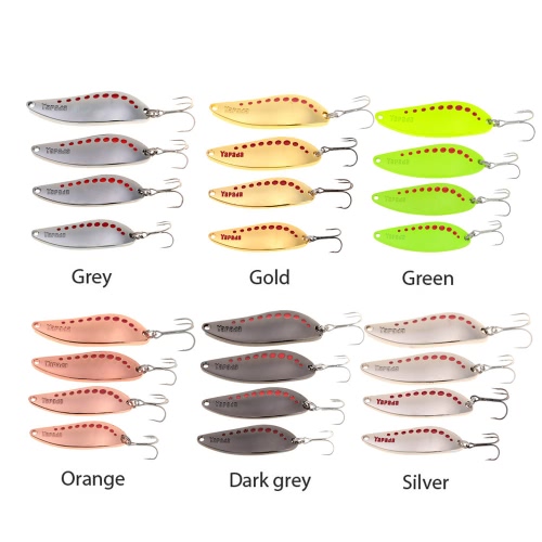 

YAPADA 7.5g-20g Zinc Alloy Hard Fishing Lure Spoon Sequin Paillette Bait with Treble Hook