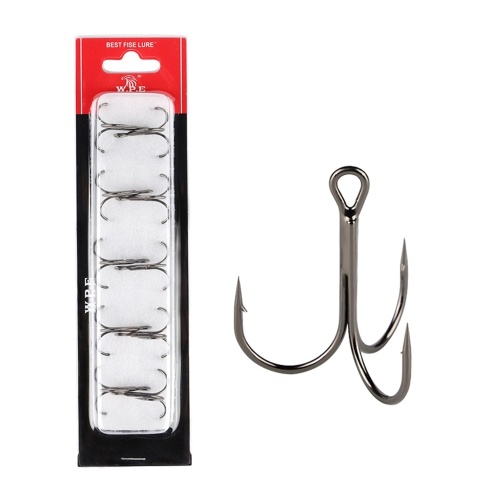 

10pcs Fishing Treble Hooks Kit High Carbon Steel Barbed Fish Hooks