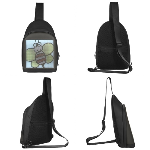 LED Color Screen Sling Bag Customizable Backpack Travel Bag Pack School Bag for Men Women College Students 