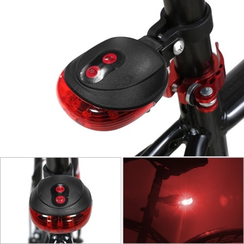 YSANAM 4-in-1 USB Rechargeable Waterproof LED Bike Light Set 