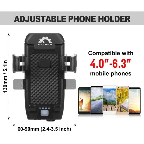 YSANAM 4-in-1 USB Rechargeable Waterproof LED Bike Light Set 