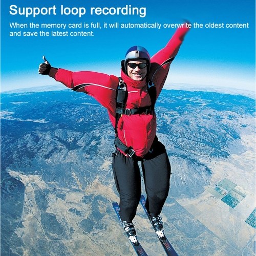1080P Sport Camera Portable Waterproof Action Camera for Mountaineering Skiing Cycling Skydiving Outdoor Activities 