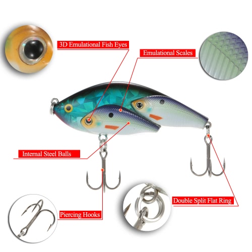 

Группа Рыба Приманки Плавающие SwimBait Hard Plastic Fish Eye 3d VIB Rattlin