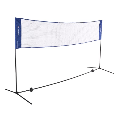 TOMSHOO Portable Quickstart Tennis Badminton Net System Indoor Outdoor Sports Volleyball Training Square Mesh Net with Net Stand and Carry Bag 3m / 5m