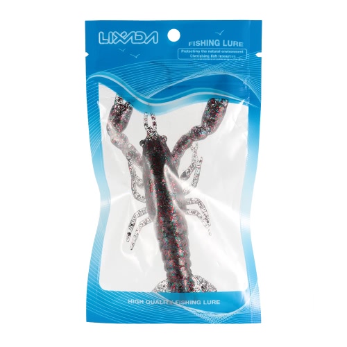 

Lixada 12cm/19g Soft Crawfish Shrimp Lobster Claw Bait Artificial Lure Bait Swimbait