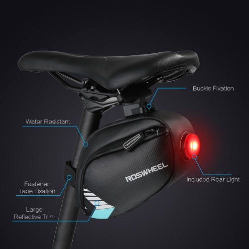ROSWHEEL Bicycle Saddle Bag Pocket Water Resistant MTB Bike Rear Bags Cycling Rear Seat Tail Bag Accessories