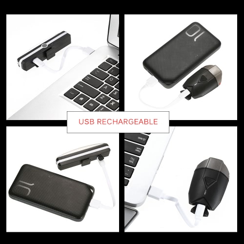 

Lixada USB Rechargeable Bike Light Set