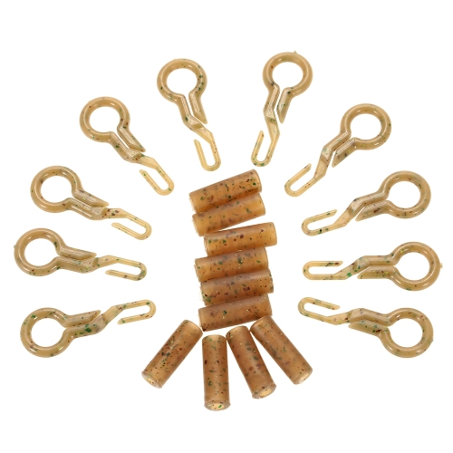 

10PCS Safety Lead Clips Set with Pins Tail Rubber Tube Quick Change Clips Swivel Snap Connector Carp Fishing Equipment Fishing Tackle Accessories