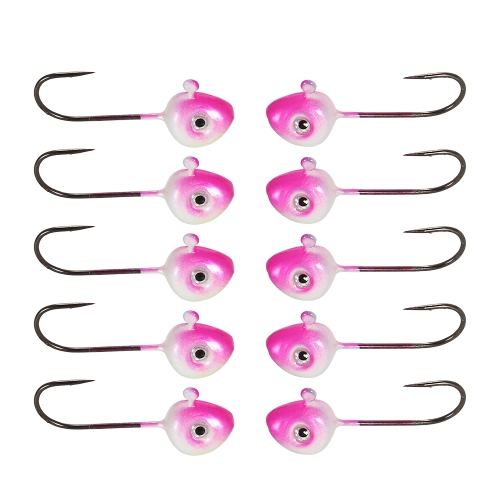 Lixada 10 UNIDS Anzuelos de Pesca Jig Head Lure Simulación Cebo Anzuelo de Púas de Un Solo Gancho Herramienta de Pesca Tackle 0.5g / 1g / 2g / 3g / 4g / 5g