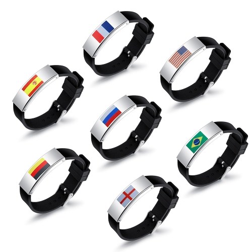 2018 Copa del mundo de fútbol bandera patrón deportivo pulsera