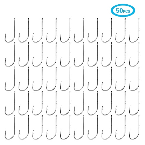 

50PCS Fishing Hooks High Carbon Steel Barbed Hook Fishhooks Sea Fishing Hooks