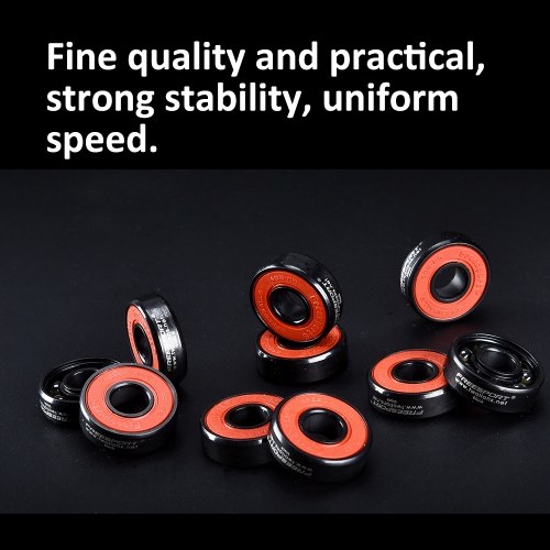 

FREESPORT 1pcs 608 Generic Hybrid Ceramic Bearing Skateboard Roller Skating Bearings with Ceramic Beads and Sealing Covers