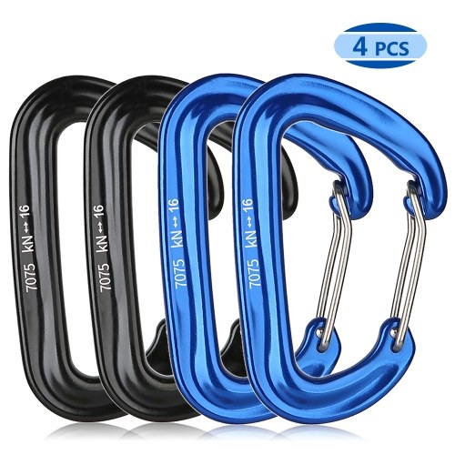 

4 PCS Carabiner Clips 16KN/3527lbs
