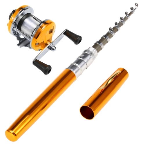 

Telescopic Pocket Pen Fishing Rod PoleFishing Reel Combos Set