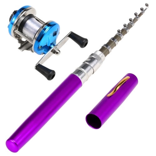 

Telescopic Pocket Pen Fishing Rod PoleFishing Reel Combos Set