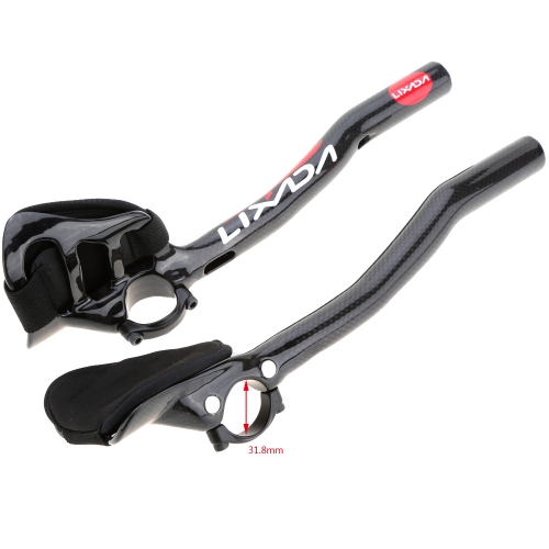 

Lixada Carbon Fiber Road Bike Bicycle Aero Bar Rest Handlebar Aerobar 31.8mm