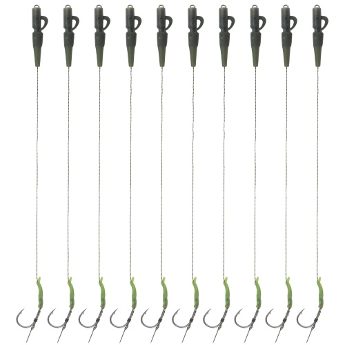 

10pcs Carp Fishing Hair Rigs Braided Line Hook Needle Swivel Carp Fishing Tackles