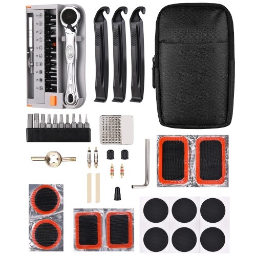 Bolsa de herramientas portátil para bicicleta Kit de herramientas de reparación de bicicletas Kit multifuncional Viaje Mantenimiento al aire libre Reparación de herramientas de bicicleta