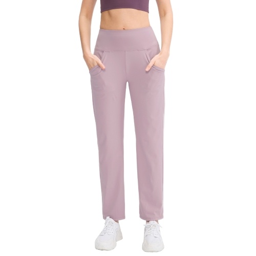 

Women Sports Pants High Waist Pocket Breathable Quick-Drying Yoga Running Gym Fitness Trousers Sportswear