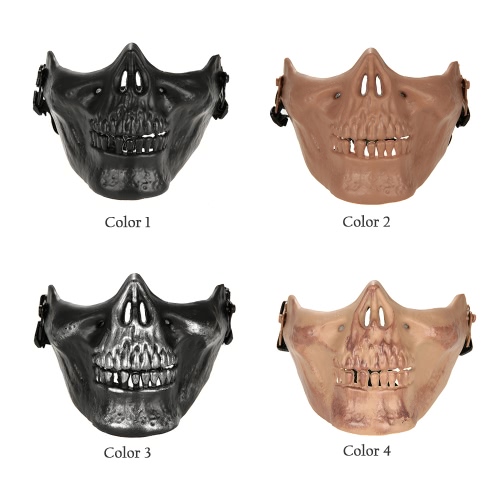 

Outdoor Wargame Tactical Mask Lower Half Face Protective Mask Guard Airsoft Paintball CS Army Mask Halloween Party Cosplay Mask