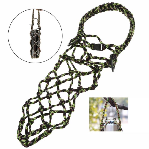 Paracord Water Bottle Pouch Versatile Pouch Outdoor Camping Hiking Tool Emergency Gear