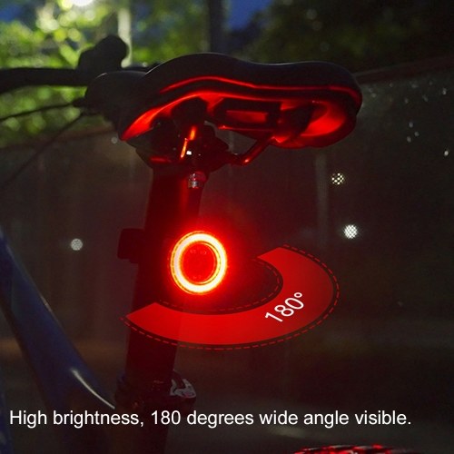 USB Rechargeable High Visibility Multifunction Bike Rear Light with Brake Sensing Cycling Tail Light Road Bike Rear Lamp 