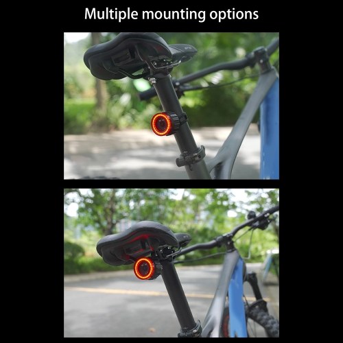 USB Rechargeable High Visibility Multifunction Bike Rear Light with Brake Sensing Cycling Tail Light Road Bike Rear Lamp 