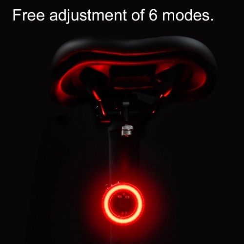 USB Rechargeable High Visibility Multifunction Bike Rear Light with Brake Sensing Cycling Tail Light Road Bike Rear Lamp 