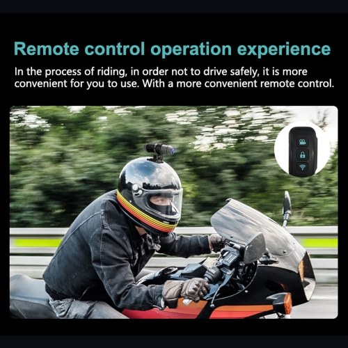 Anytek S50 Motorcycle Helmet Camera High Clear 2K Dual Recording Bicycle Helmet Camera with Sensor Wireless Control  170° WIFI 1600mAH Bike Helmet Camera 