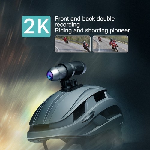 Anytek S50 Motorcycle Helmet Camera High Clear 2K Dual Recording Bicycle Helmet Camera with Sensor Wireless Control  170° WIFI 1600mAH Bike Helmet Camera 