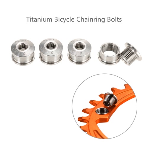 GUB 4PCS CNC Titane Pédalier Plateau Boulons écrous M8 * 6mm pour vélo de route VTT Vélo de montagne