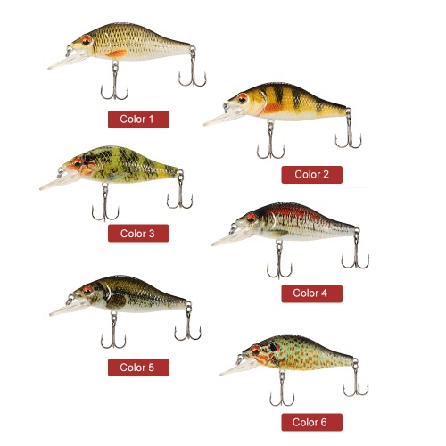 

Lixada 8.5cm/10g Lifelike Fishing Lure Crankbait Hard Bait Fish Hook Fishing Tackle