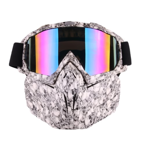 

Motorcycle Helmet Riding Detachable Modular Face Mask Windproof Breathable Shield Goggles Outdoors
