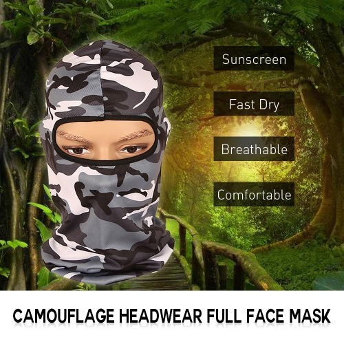

Camouflage Headwear Full Face Mask Outdoor Sports Face Hood for Outdoor Cycling Motorcycle Hunting