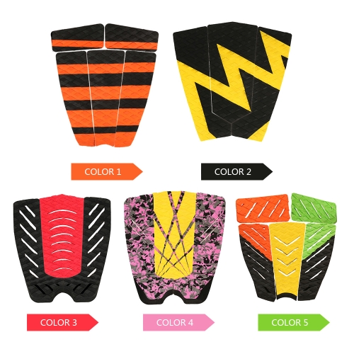 

5pcs Surf Ripper Traction Tail Pads Surfing Surfboard Surf Deck Grips Adhesive Stomp Pad for Surfing and Skimboarding