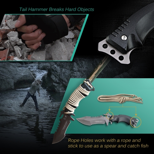 

HX OUTDOORS D-123 Trident Multifunctional Outdoor Survival Knife Kit