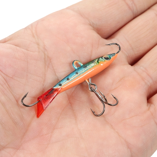 

5.7cm 10g Металлические приманки для рыбалки Жесткие прикормы для рыбы Ice Fishing Bait Balance Рыболовный крючок с крючком