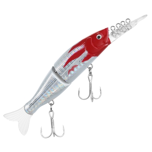 

15.5cm / 14g Minnow Plastic Artificial Fishing Tools Jointed Fishing Lure Two Sections Fishing Bait High Imitation Swim Bait