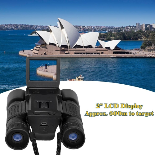 

12x32 Digital Camera Binoculars 720P Video Recorder Telescope with 2" LCD Screen