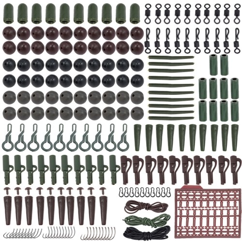 

Lixada 215Pcs / set Набор для принадлежностей для рыболовства Carp для рыболовных принадлежностей Защитные зажимы для крючков Шарниры для волос